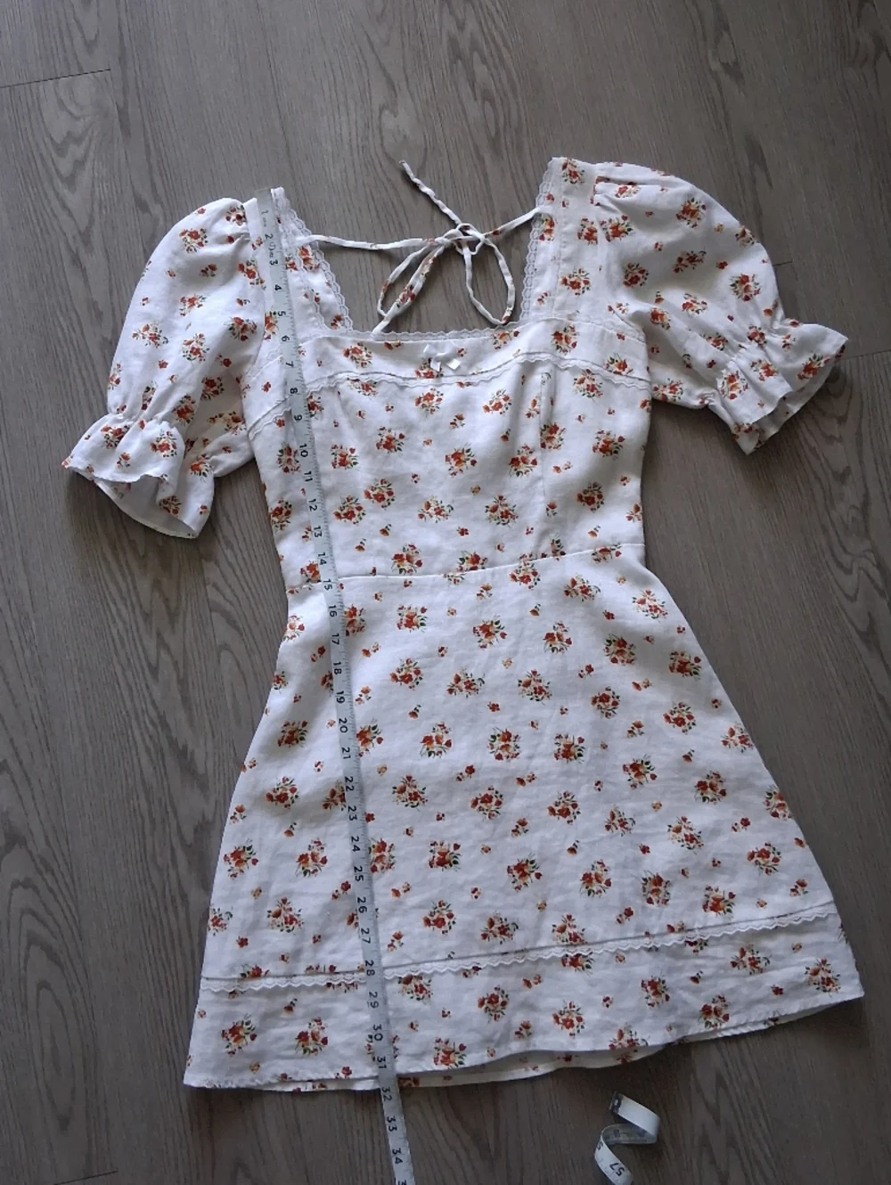 Reformation Evianna Linen Mini Dress In Lara Floral - Picture 16 of 16